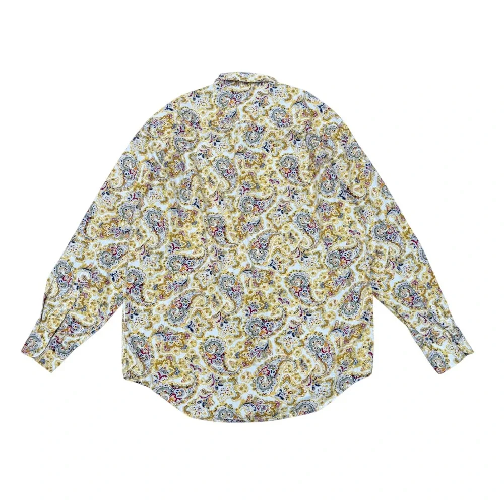 VTG Banana Republic Button Down Shirt Mens S Paisley Y2k Preppy Multicolor‎
